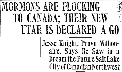 Periodizing Mormon settlement in Canada between 1887 and 1917